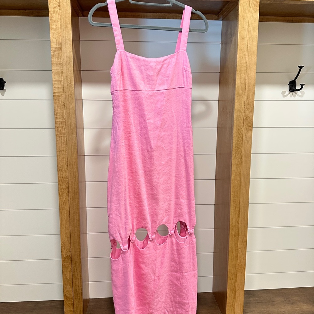 Antonio Melani Pink Cutout Midi Dress